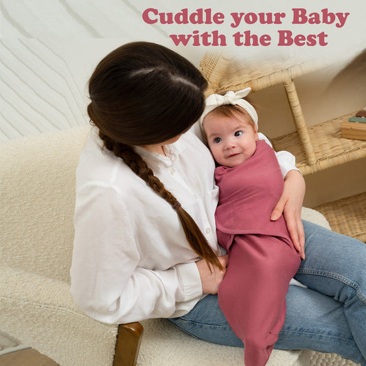 BubloBaby Organic Velcro Swaddle Sleep Sacks 0-3 Months (4-Pack)