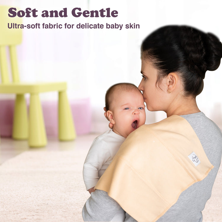 Baby Burp Cloths for Boys and Girls - 7 Pack Large 100% Cotton Double Layered Extra Absorbent Burp Rags, Pastle