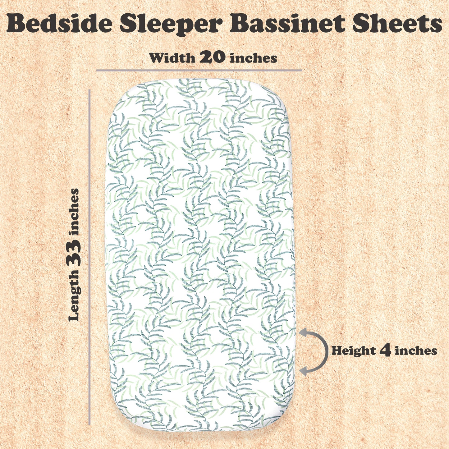 Bublo Baby Organic Floral Bassinet Sheets (3-Pack)