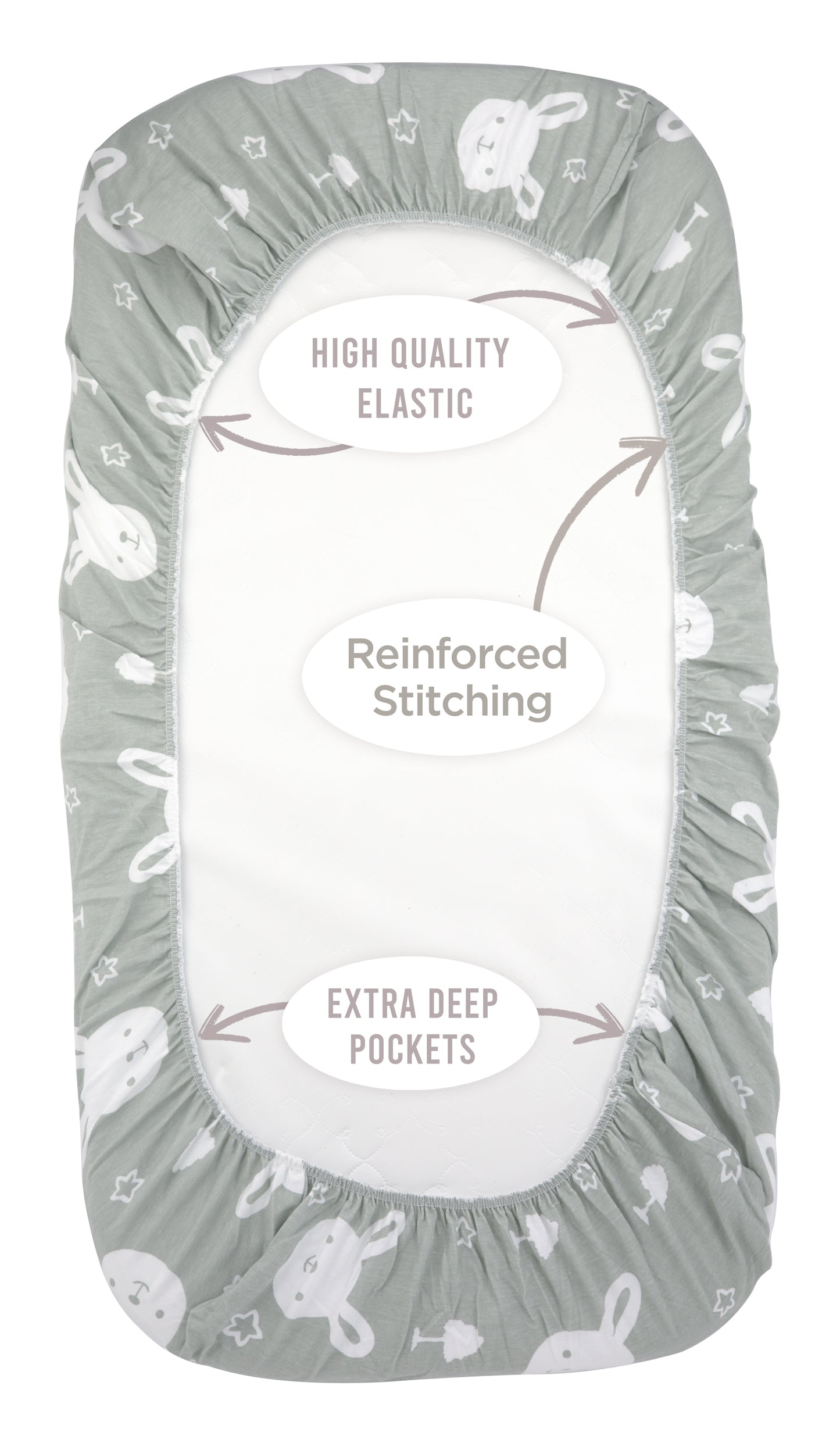 BubloBaby Premium Organic Cotton Bassinet Sheets (3 Pack)
