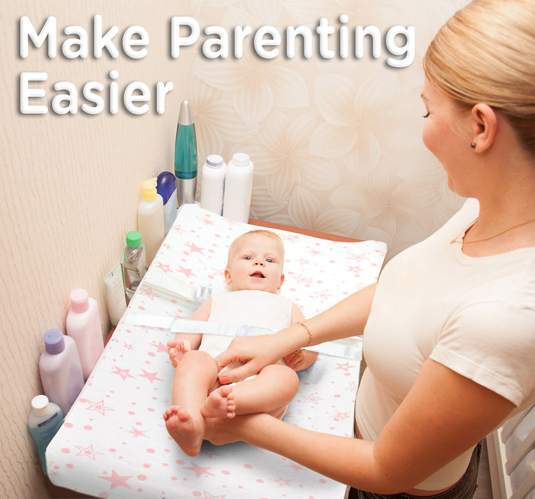 Bublo Baby Changing Pad Cover Sheets Set, 2 Pack, Universal Fitted Changing Table Covers for Boys and Girls, Comfortable Cozy Cradle Sheets, Breathable Soft Jersey Cotton, Fitted 32x15x5 Inches Pads, Floral