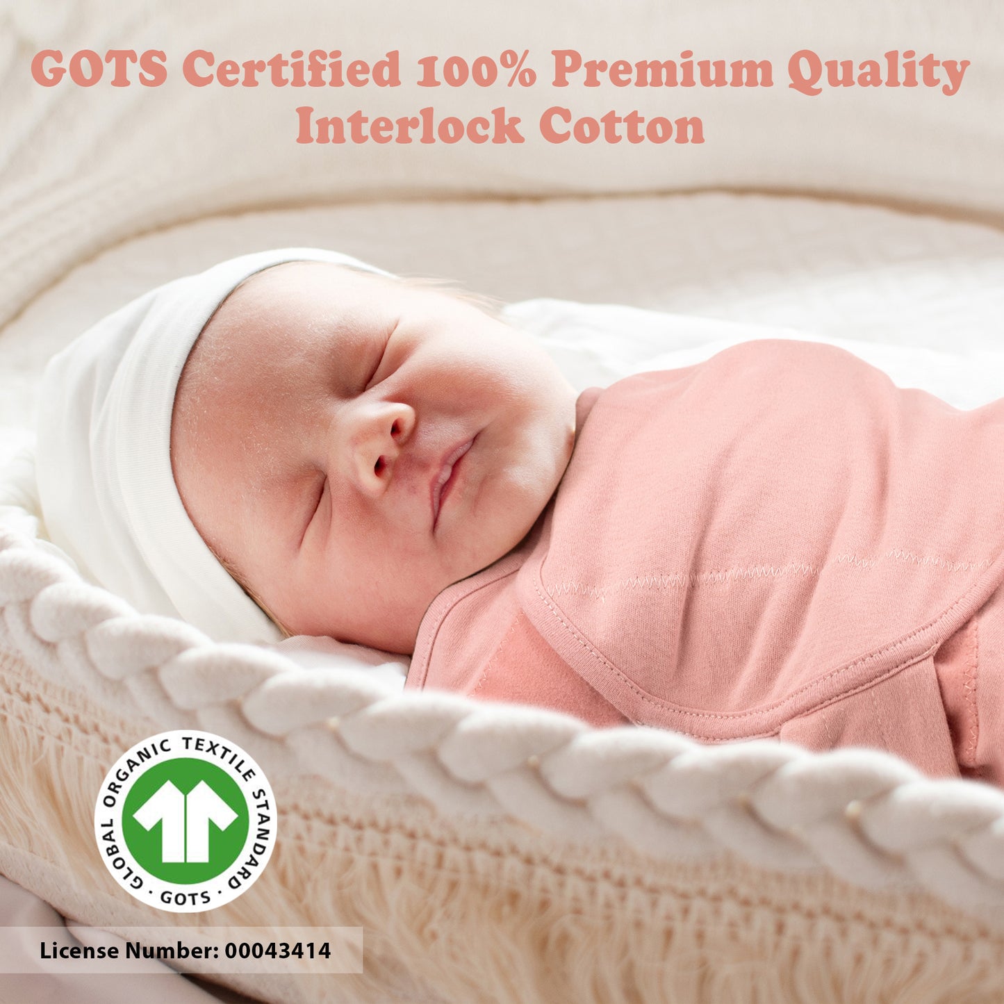 Bublo Baby Organic Adjustable Swaddle Sleep Sacks (3-Pack)