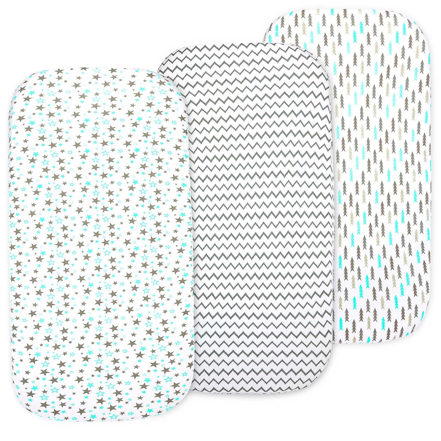 BubloBaby Premium Organic Cotton Bassinet Sheets (3 Pack)