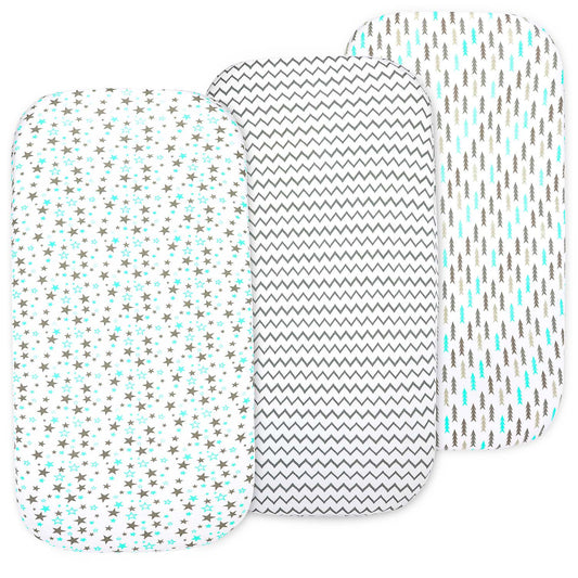 BubloBaby Premium Organic Cotton Bassinet Sheets (3 Pack)