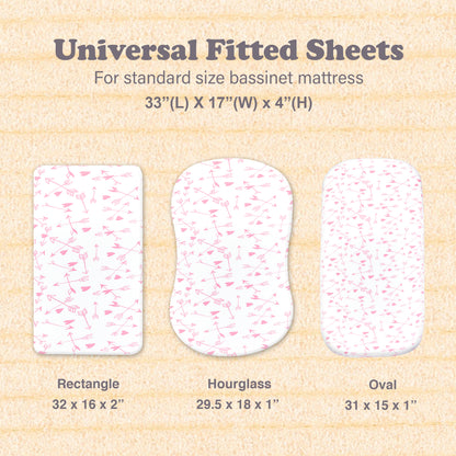 BubloBaby Premium Organic Cotton Bassinet Sheets (3 Pack)