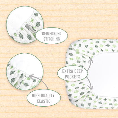 Bublo Baby Organic Muslin Bassinet Sheets (3-Pack)