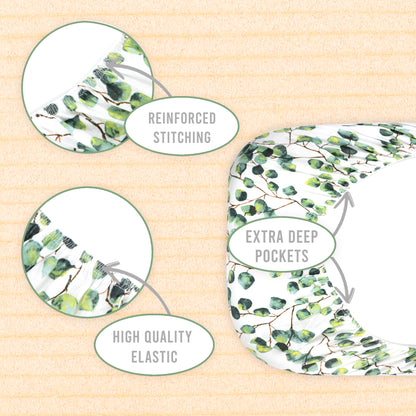 Bublo Baby Fitted Organic Cotton Bassinet Sheets (3-Pack)