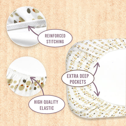 Bublo Baby Fitted Organic Cotton Bassinet Sheets (3-Pack)