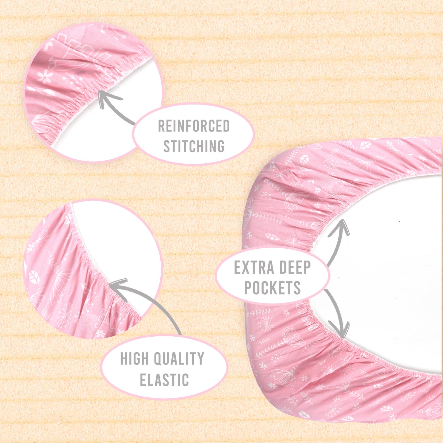 BubloBaby Premium Organic Cotton Bassinet Sheets (3 Pack)