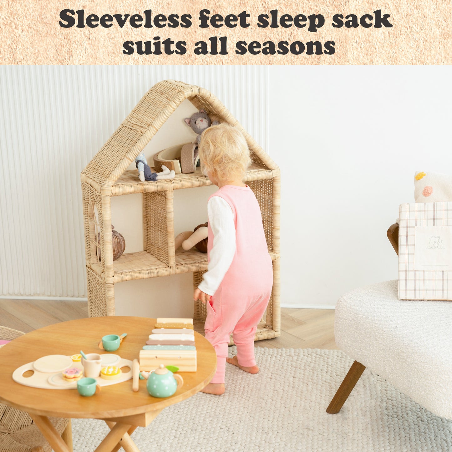 Bublo Baby Sleeveless Toddler Sleep Sack with Feet