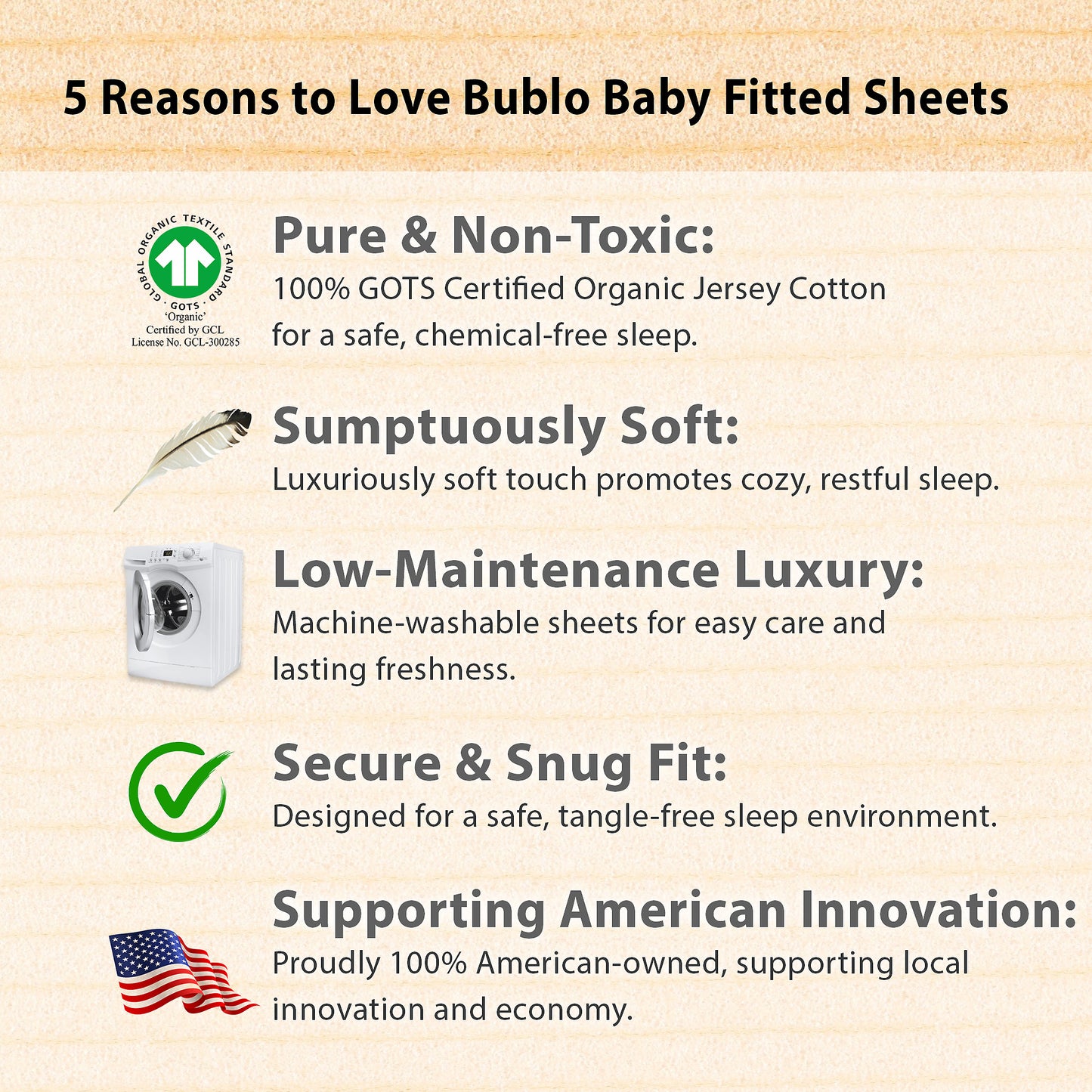 Bublo Baby Organic Bassinet Sheets 2-Pack – Ultra Soft Fitted