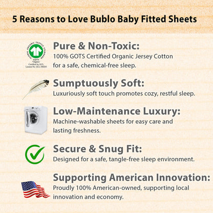 Bublo Baby Organic Bassinet Sheets 2-Pack – Ultra Soft Fitted