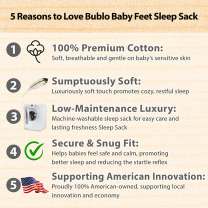 Bublo Baby Sleeveless Toddler Sleep Sack with Feet