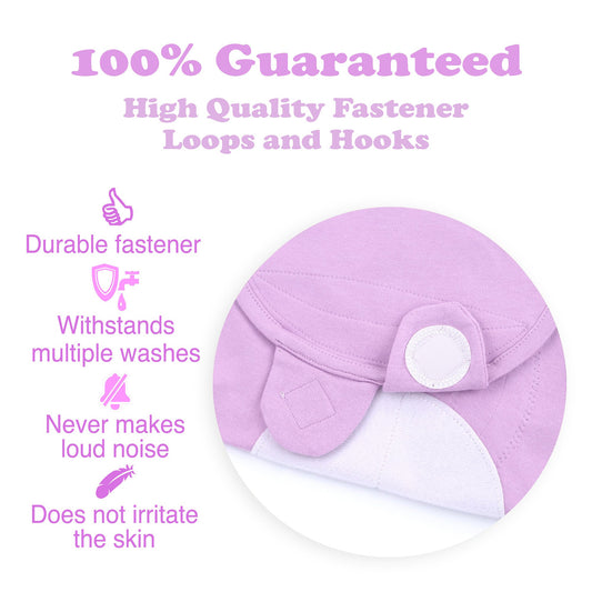 Organic Baby Swaddle Blanket 4-Pack – Maroon & Lavender, 0–3 Months