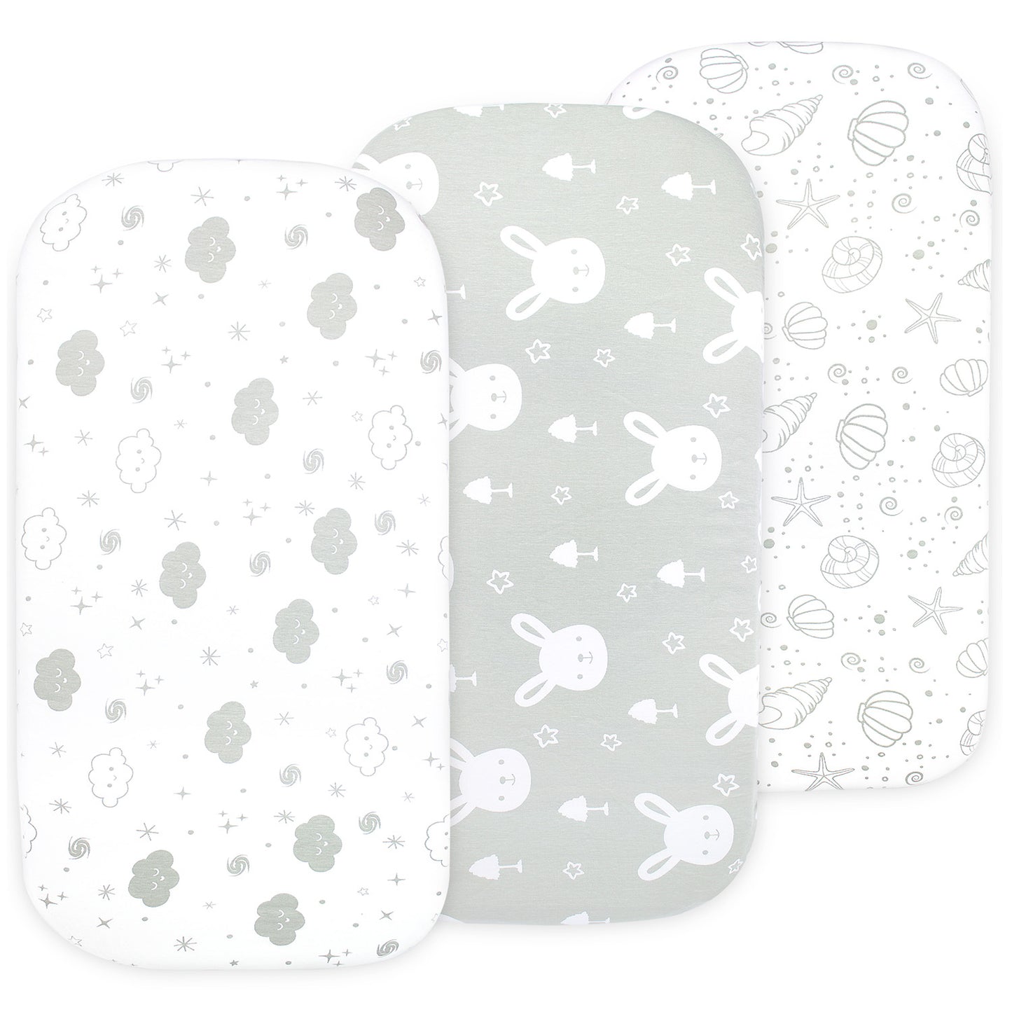 BubloBaby Premium Organic Cotton Bassinet Sheets (3 Pack)