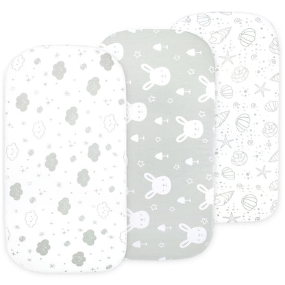 BubloBaby Premium Organic Cotton Bassinet Sheets (3 Pack)