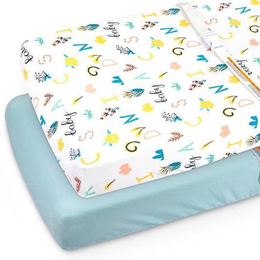 Bublo Baby Organic Diaper Changing Pad Covers (2-Pack)