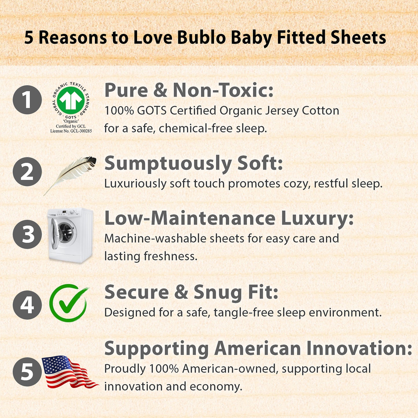 Bublo Baby Organic Bassinet Sheets 2-Pack – Ultra Soft Fitted