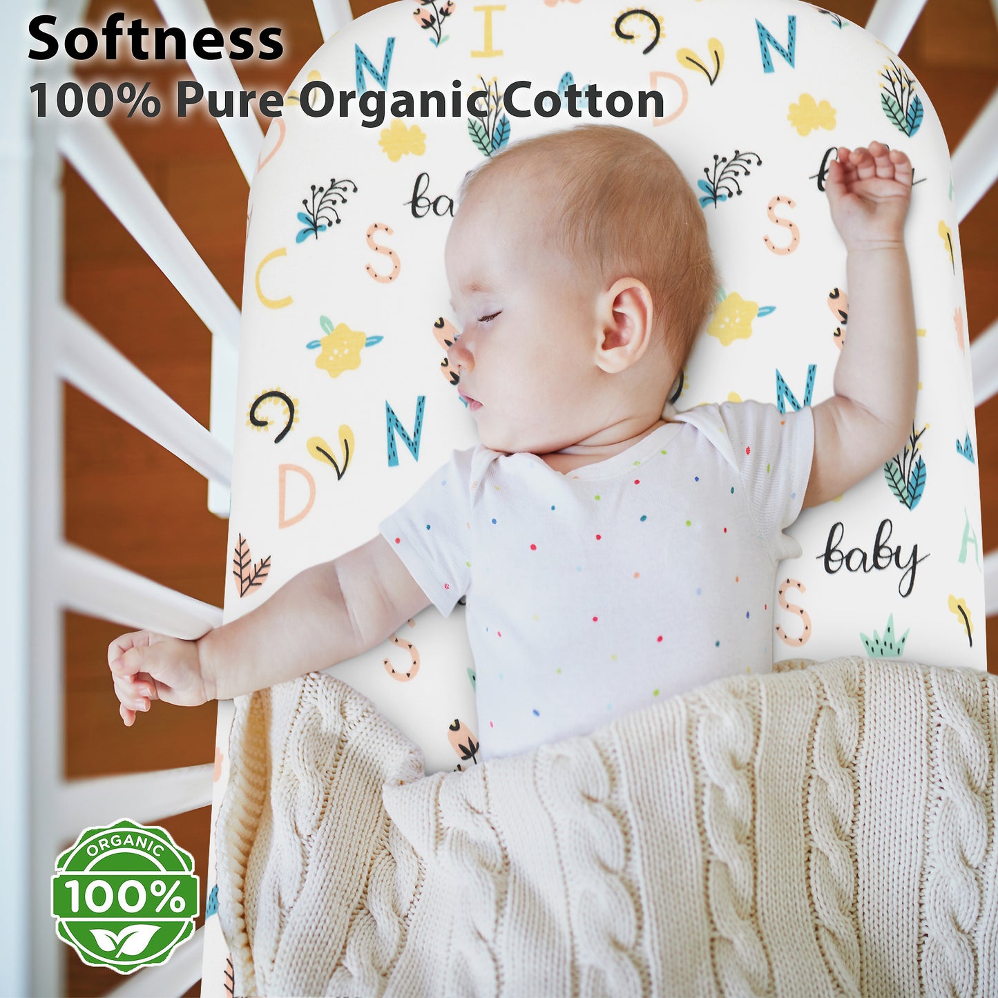 Bublo Baby Organic Bassinet Sheets 2-Pack – Ultra Soft Fitted