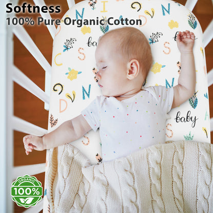 Bublo Baby Organic Bassinet Sheets 2-Pack – Ultra Soft Fitted