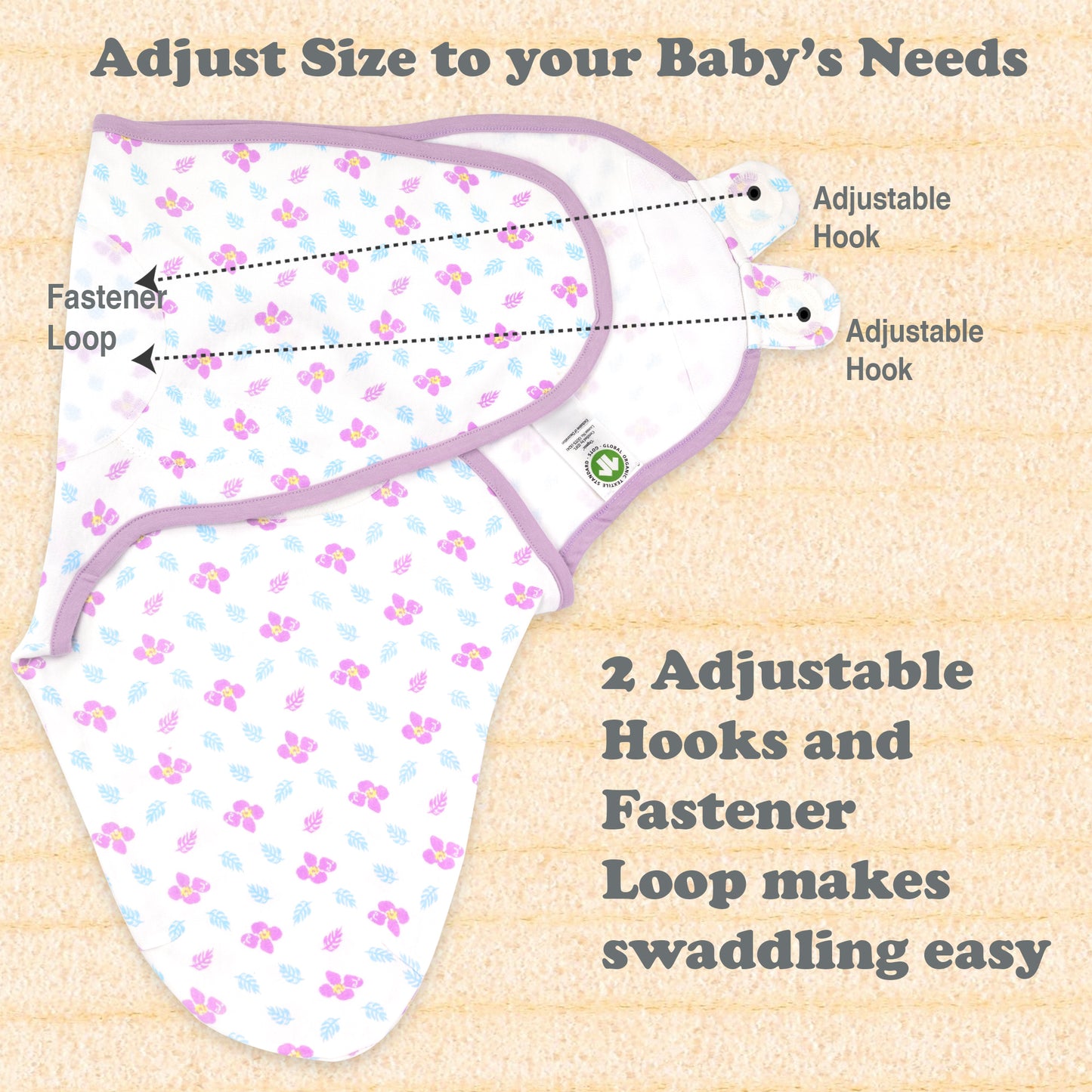 Bublo Baby Organic Newborn Swaddle Sacks (3-Pack)