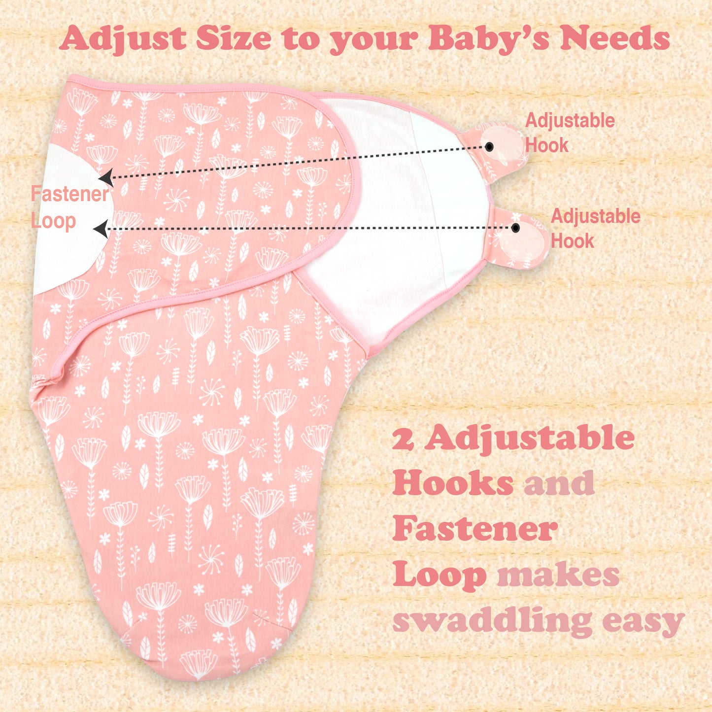 Bublo Baby Organic Adjustable Swaddle Sleep Sacks (3-Pack)