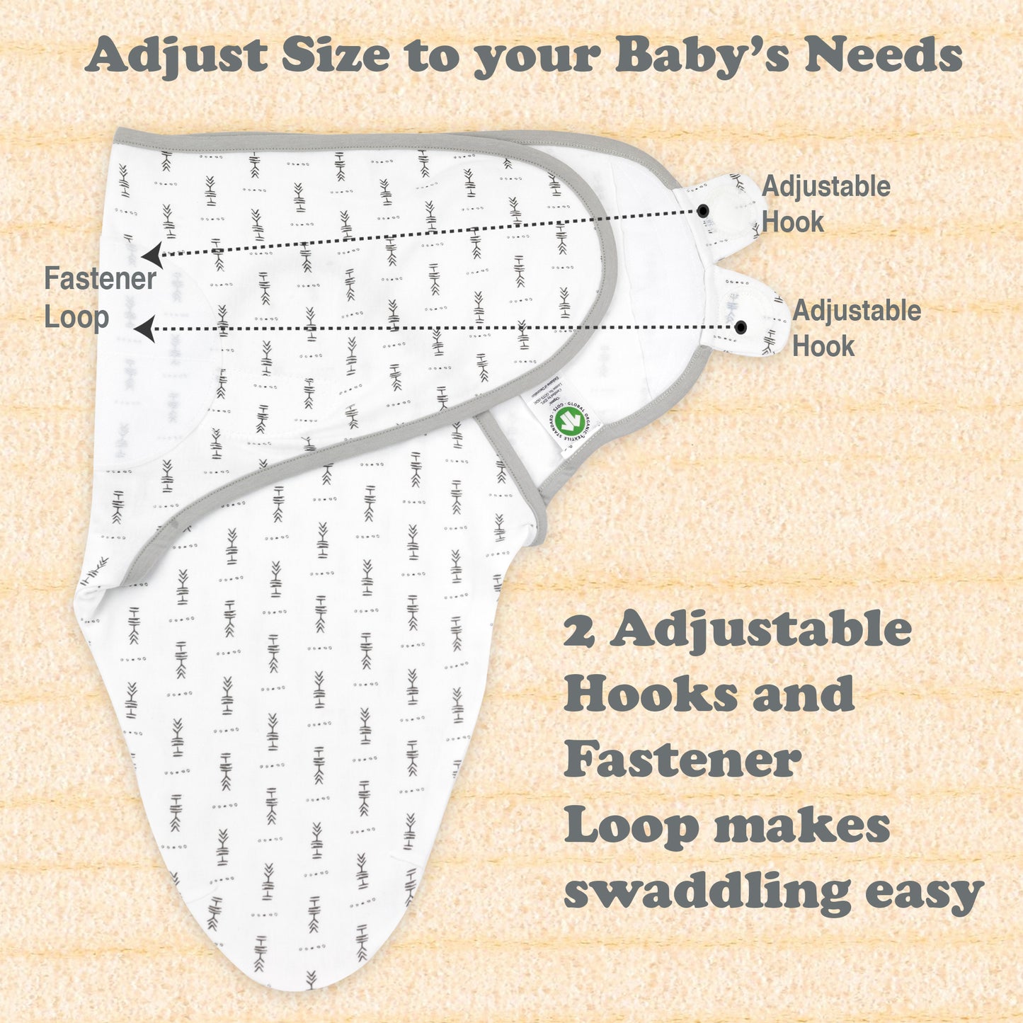 Bublo Baby Organic Newborn Swaddle Sacks (3-Pack)