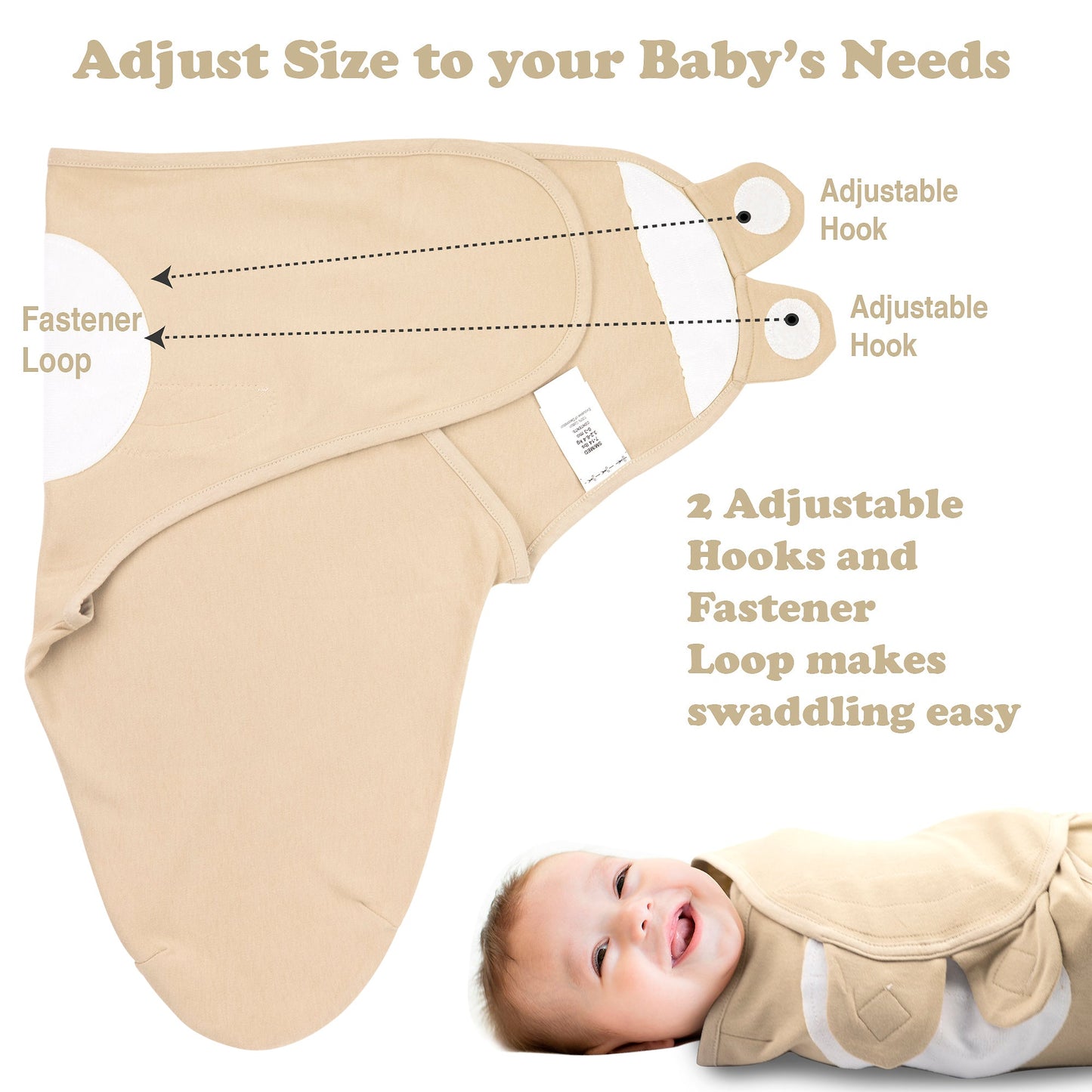 Organic Baby Swaddle Blanket 3-Pack – Newborn 0–3 Months
