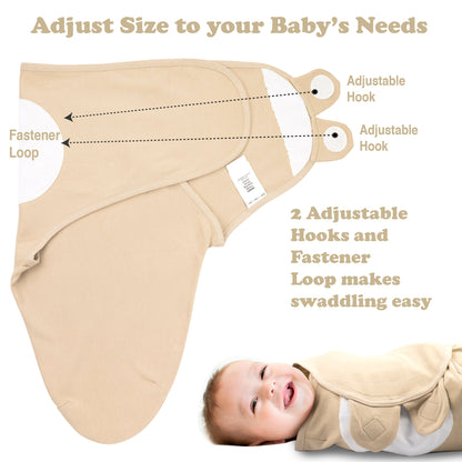 Organic Baby Swaddle Blanket 3-Pack – Newborn 0–3 Months