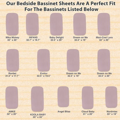 BubloBaby Muslin Bassinet Sheets 3-Pack – Soft Lavender
