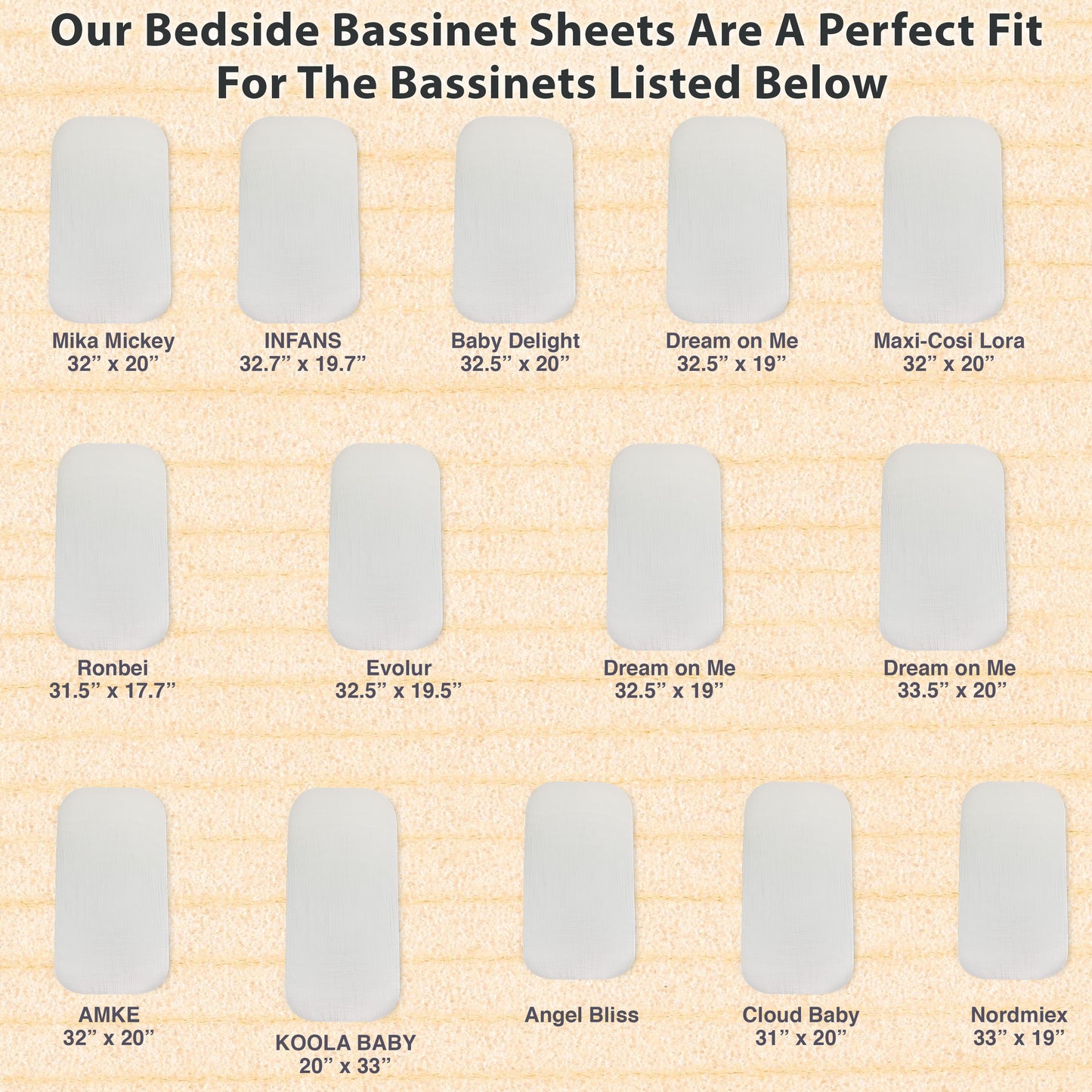 Bublo Baby Organic Muslin Bassinet Sheets (3-Pack)