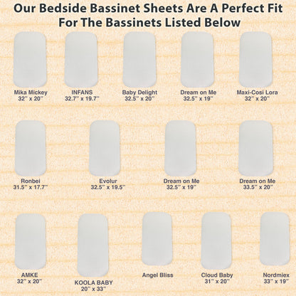 Bublo Baby Organic Muslin Bassinet Sheets (3-Pack)