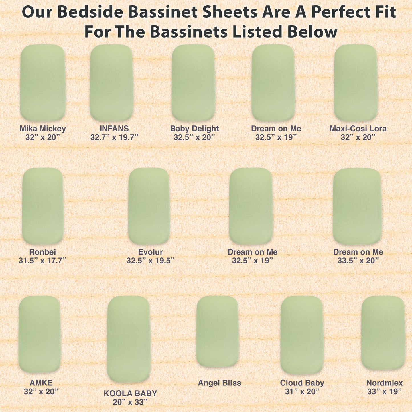 Bublo Baby Organic Muslin Bassinet Sheets (3-Pack)