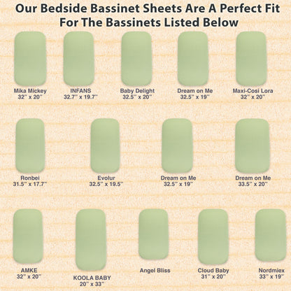 Bublo Baby Organic Muslin Bassinet Sheets (3-Pack)