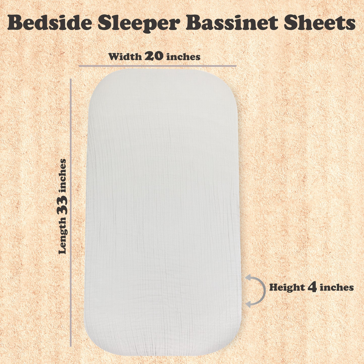 Bublo Baby Organic Muslin Bassinet Sheets (3-Pack)