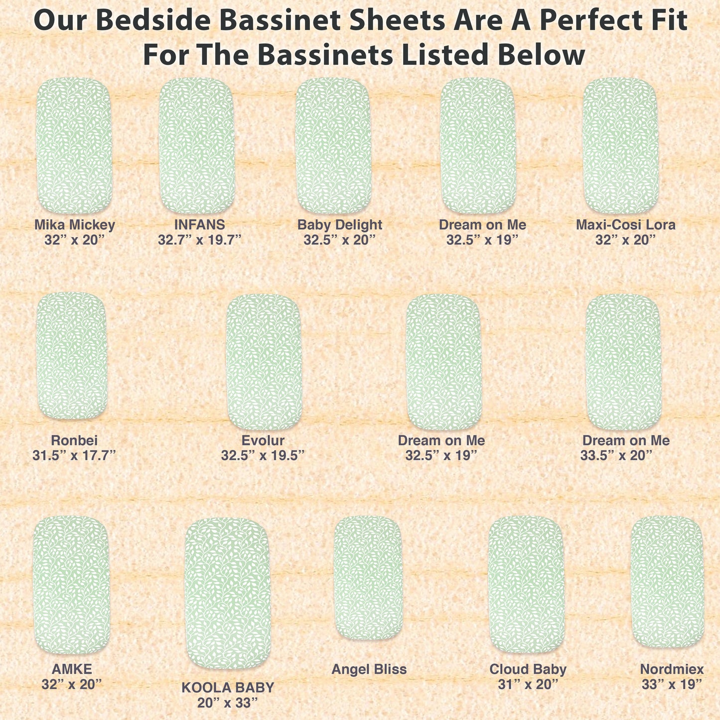 Bublo Baby Organic Floral Bassinet Sheets (3-Pack)