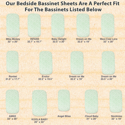 Bublo Baby Organic Floral Bassinet Sheets (3-Pack)