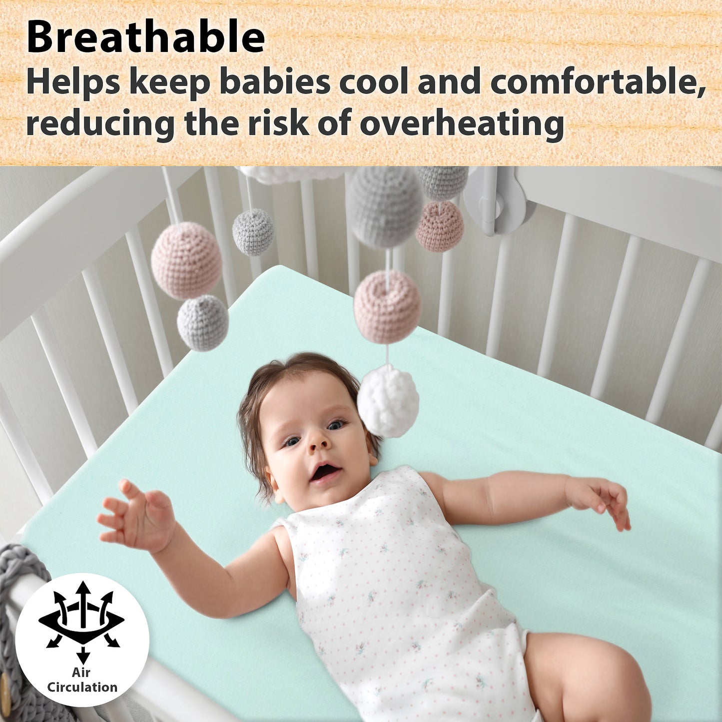 Bublo Baby Organic Pack n Play & Mini Crib Sheets (2-Pack)
