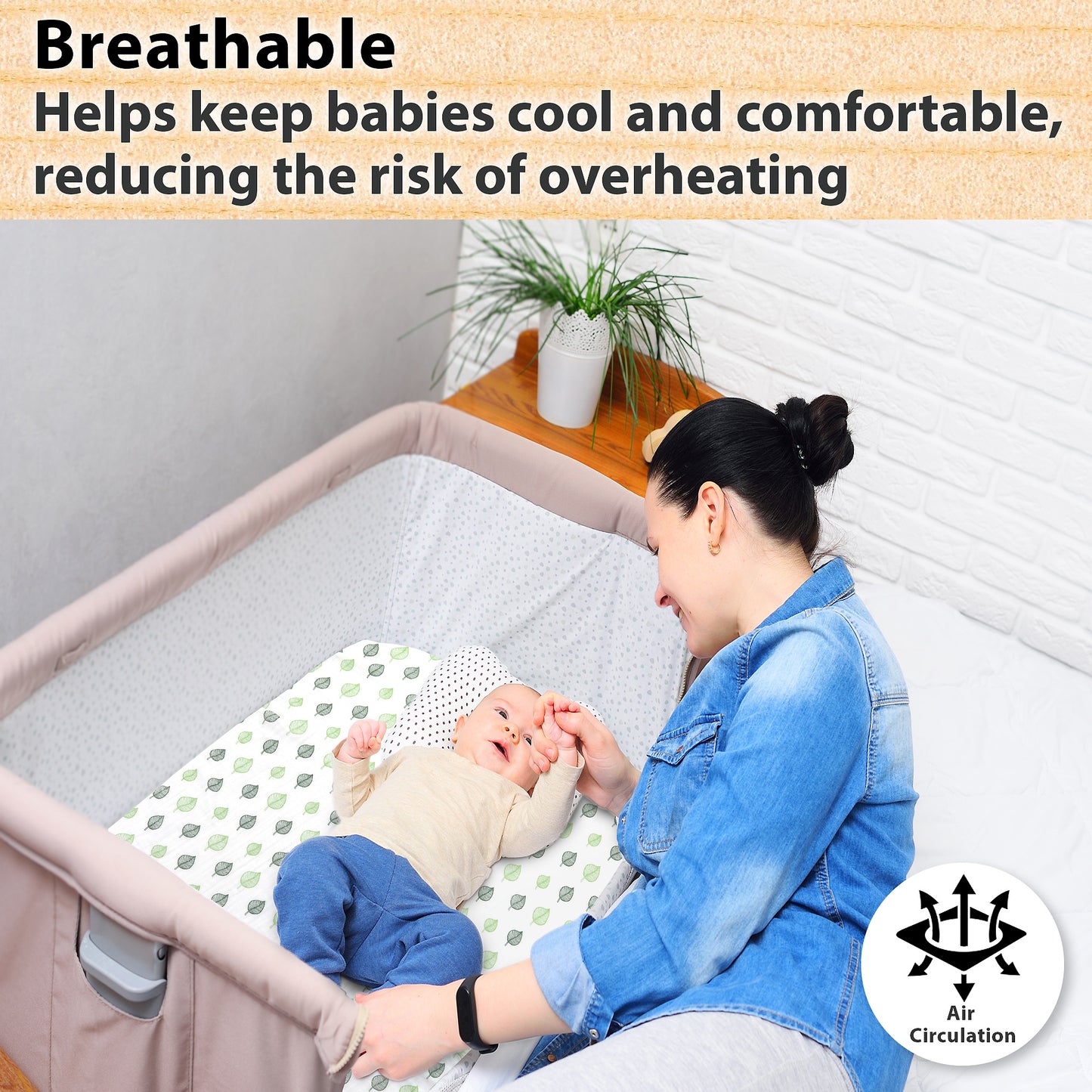 Bublo Baby Organic Muslin Bassinet Sheets (3-Pack)