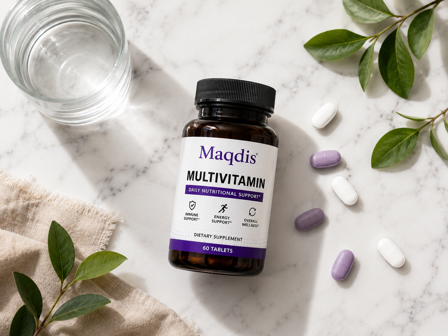 Maqdis Multivitamin – Daily Nutritional Support for Immune Health, Energy & Overall Wellness | 60 Tablets