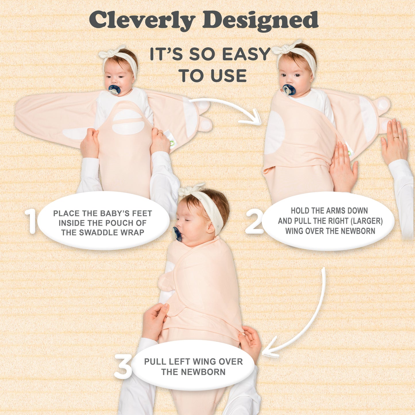 Bublo Baby Organic Preemie Swaddle Sleep Sacks (3-Pack)