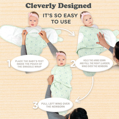 Bublo Baby Organic Newborn Swaddle Sacks (3-Pack)