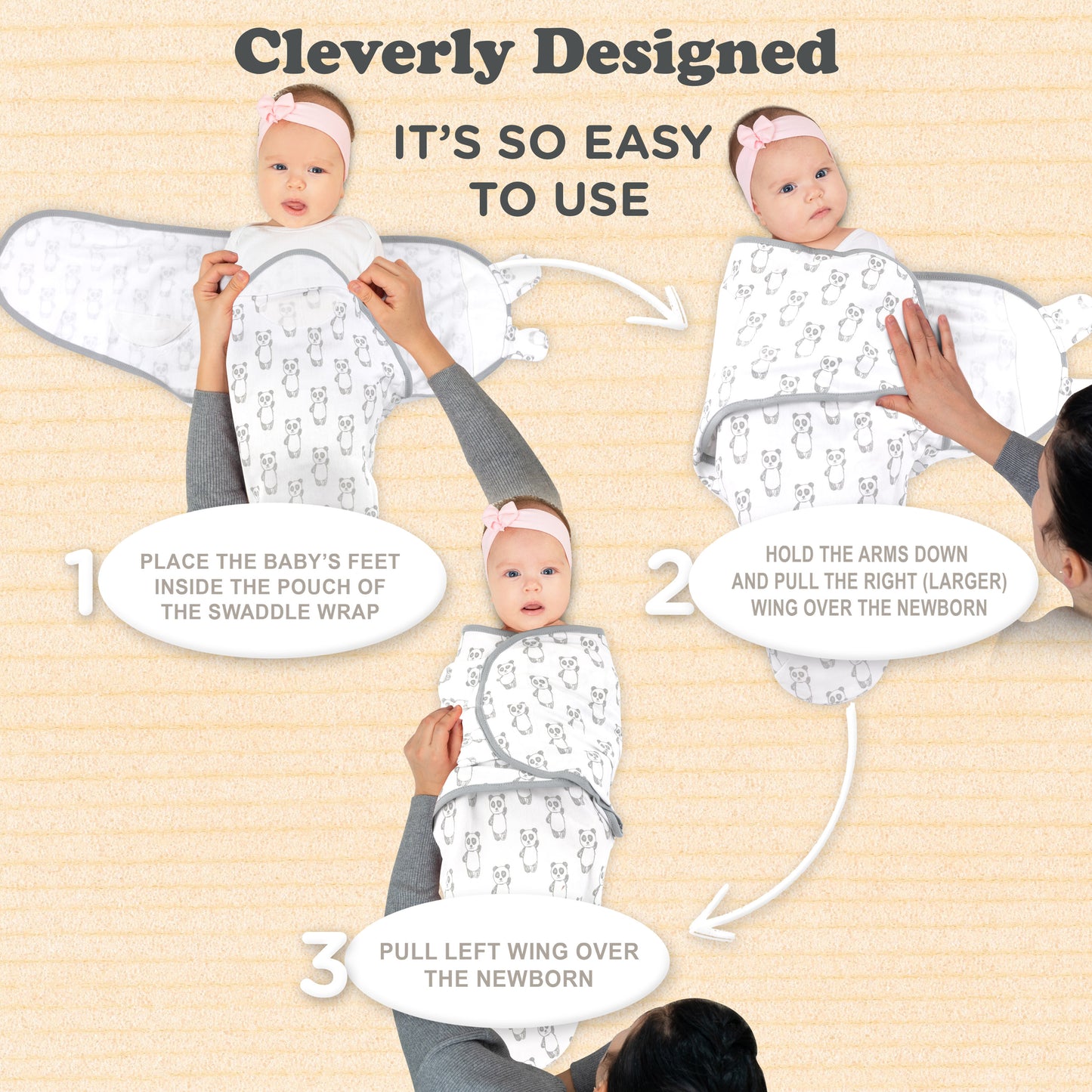 Bublo Baby Organic Newborn Swaddle Sacks (3-Pack)