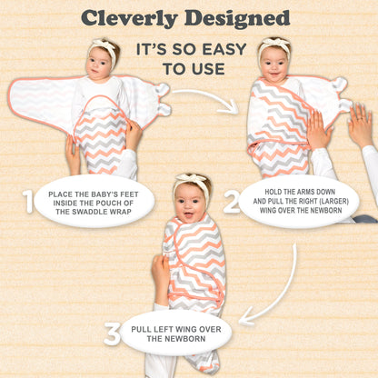Bublo Baby Organic Adjustable Swaddle Sleep Sacks (3-Pack)
