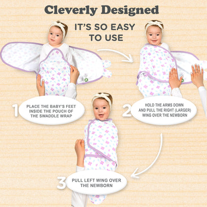 Bublo Baby Organic Newborn Swaddle Sacks (3-Pack)