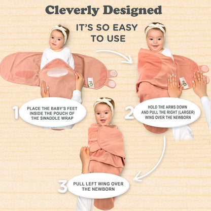Bublo Baby Organic Adjustable Swaddle Sleep Sacks (3-Pack)