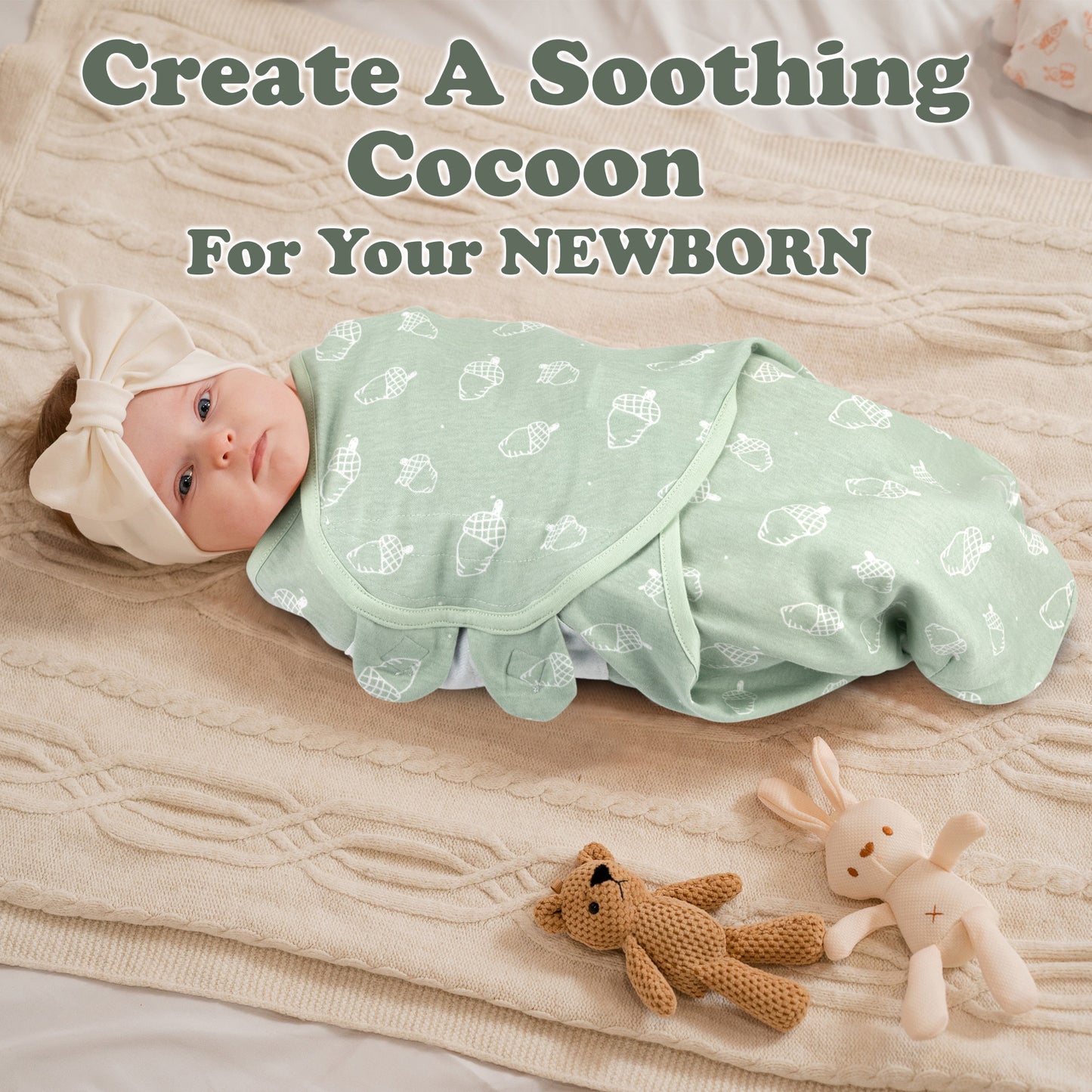 Bublo Baby Organic Newborn Swaddle Sacks (3-Pack)