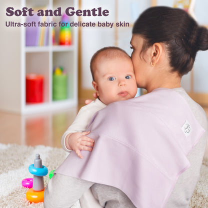 BubloBaby Organic Lavender Baby Burp Cloths 6-Pack 12x16 in