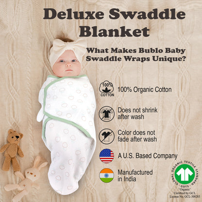 Bublo Baby Organic Newborn Swaddle Sacks (3-Pack)