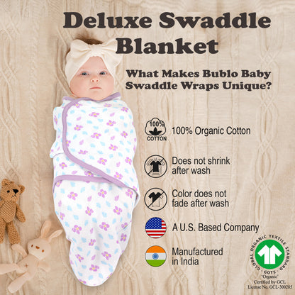 Bublo Baby Organic Newborn Swaddle Sacks (3-Pack)
